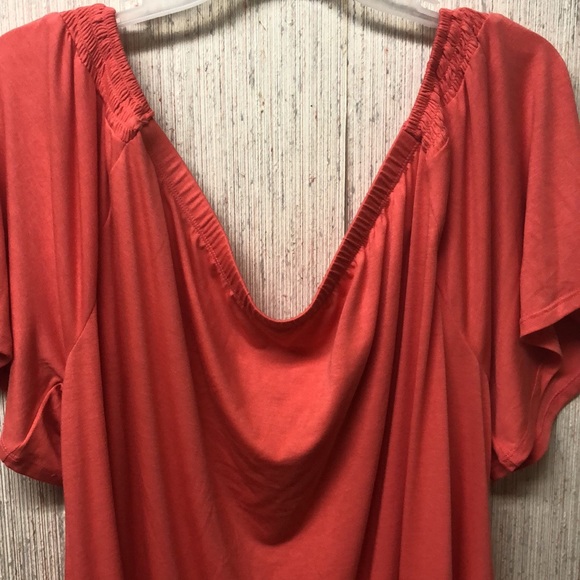 Brand new off the shoulder dress size XXL, or M peach color West Loop brand - Picture 4 of 5